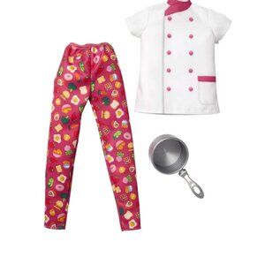 Barbie Fashion Chef Outfit Jacket, Pants & Pot Accessory